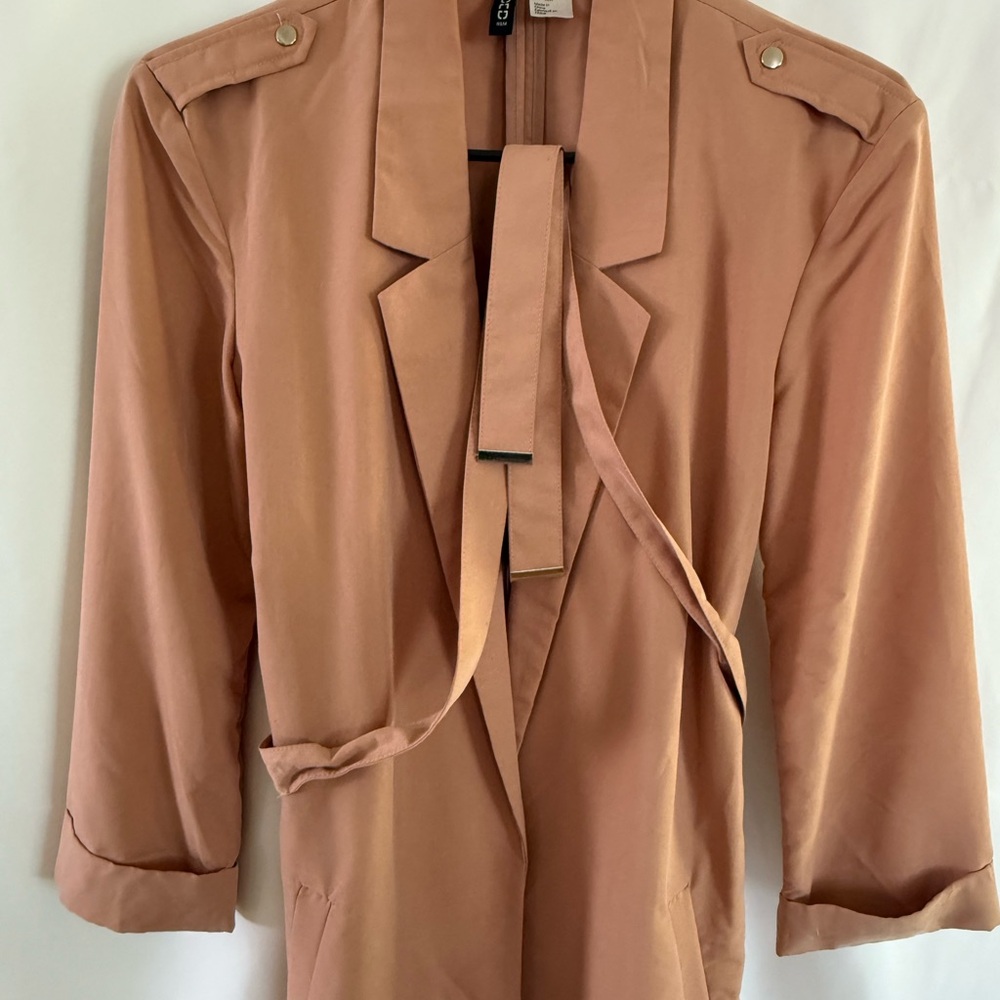 H&M | DIVIDED Modal-blend trenchcoat - Pink Beige - Picture 10 of 15